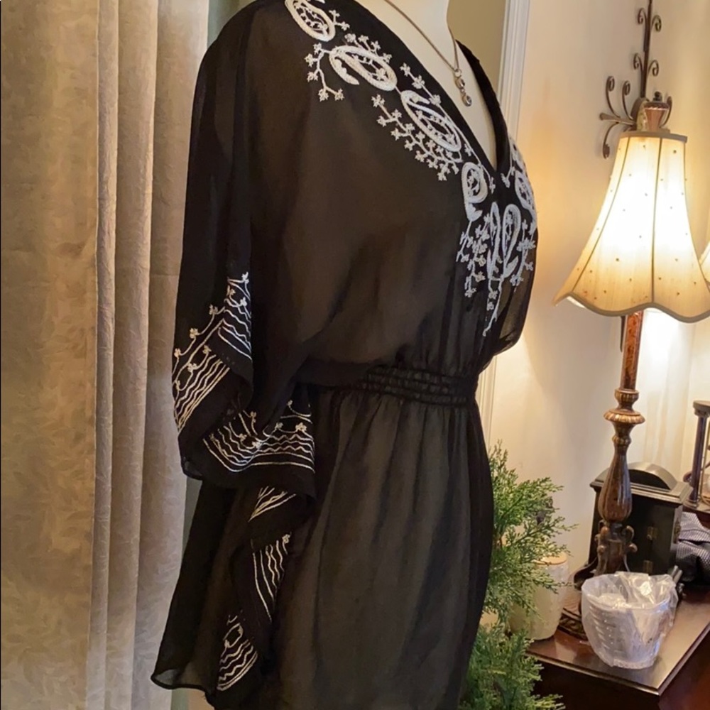 Fun & Flirt Sheer Top Black White - Picture 10 of 16